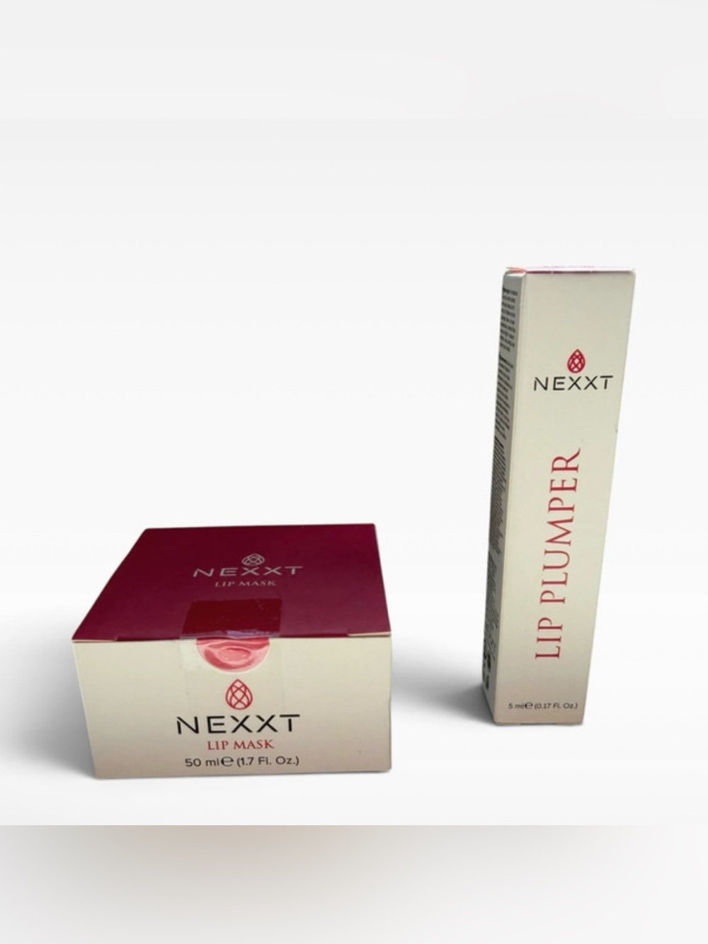 Nexxt Lip Mask & Lip Plumper Duo - Pink and Cream Packaging